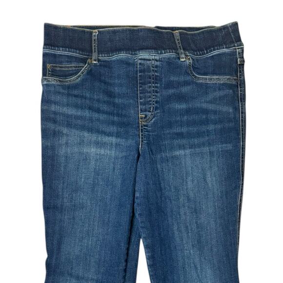 SPANX Everywear Flare Jeans Pull On High Rise Stretch Denim XL 14 Petite - Picture 2 of 7